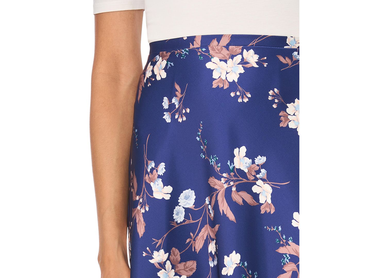 Женская юбка 1.STATE Floral High-Waisted A-Line Bias Cut Maxi, цвет: Синий — фото 3