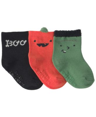 Carters Baby Boys' Halloween Booties, 3-Pack 