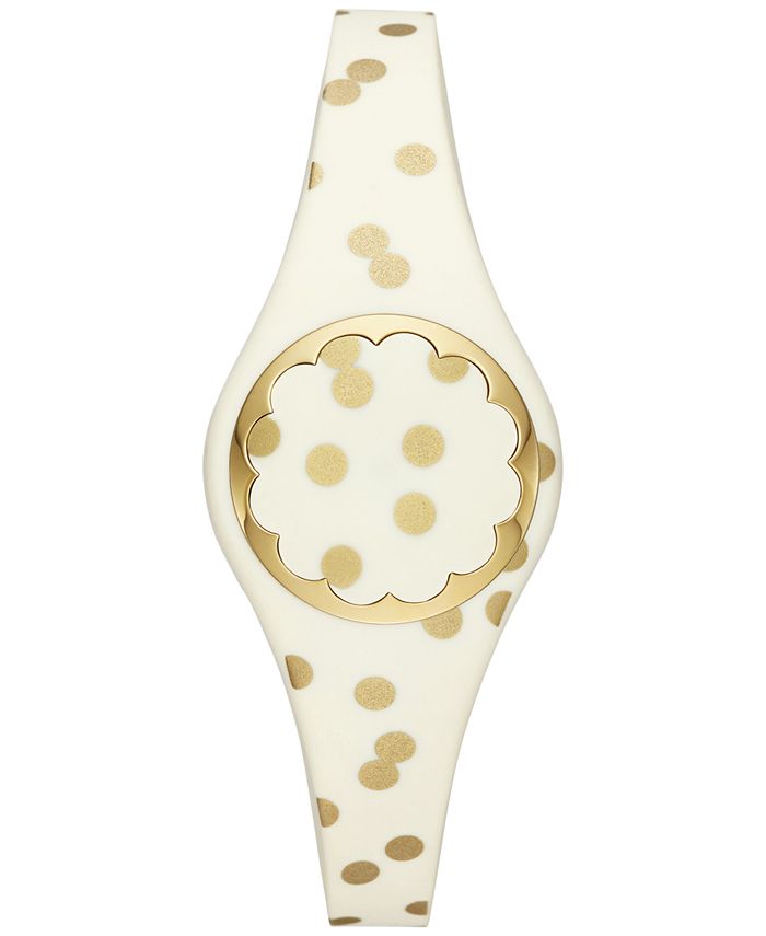 kate spade new york Women's Cream and Gold Dot Scallop Activity Tracker