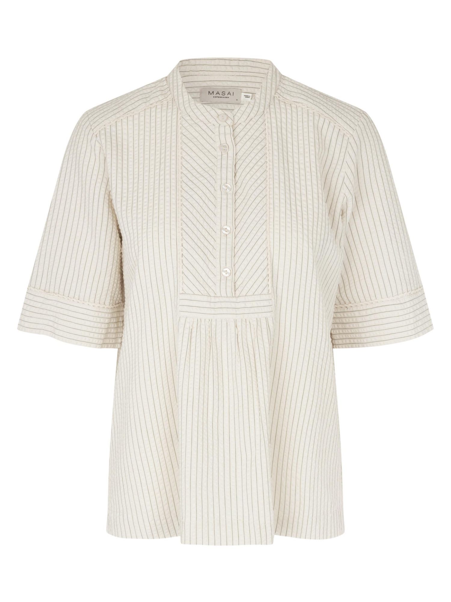Women's MaBeyora Mandarin Collar Textured Blouse