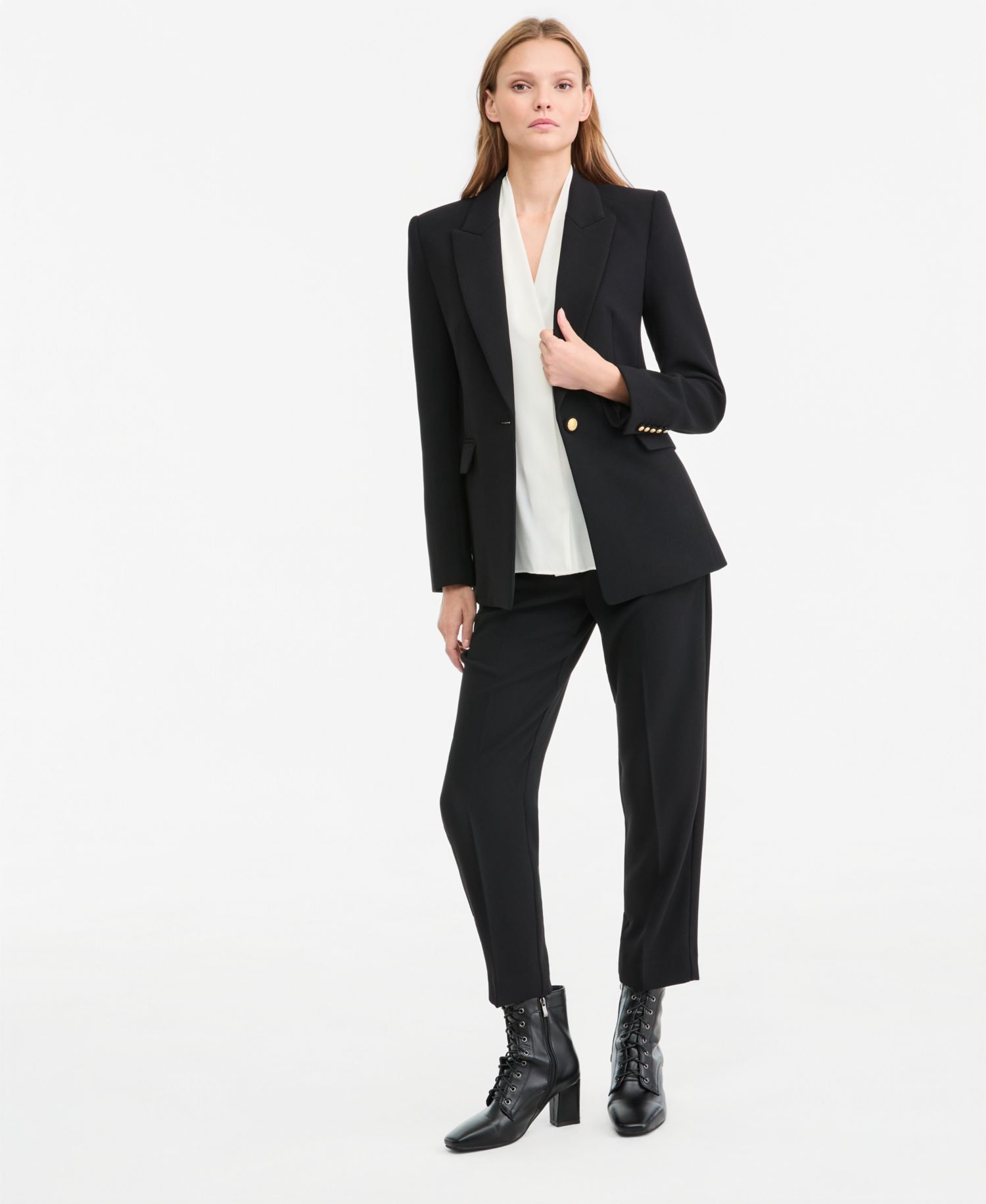 Women's Rue Shoulder Pad Single Button Blazer