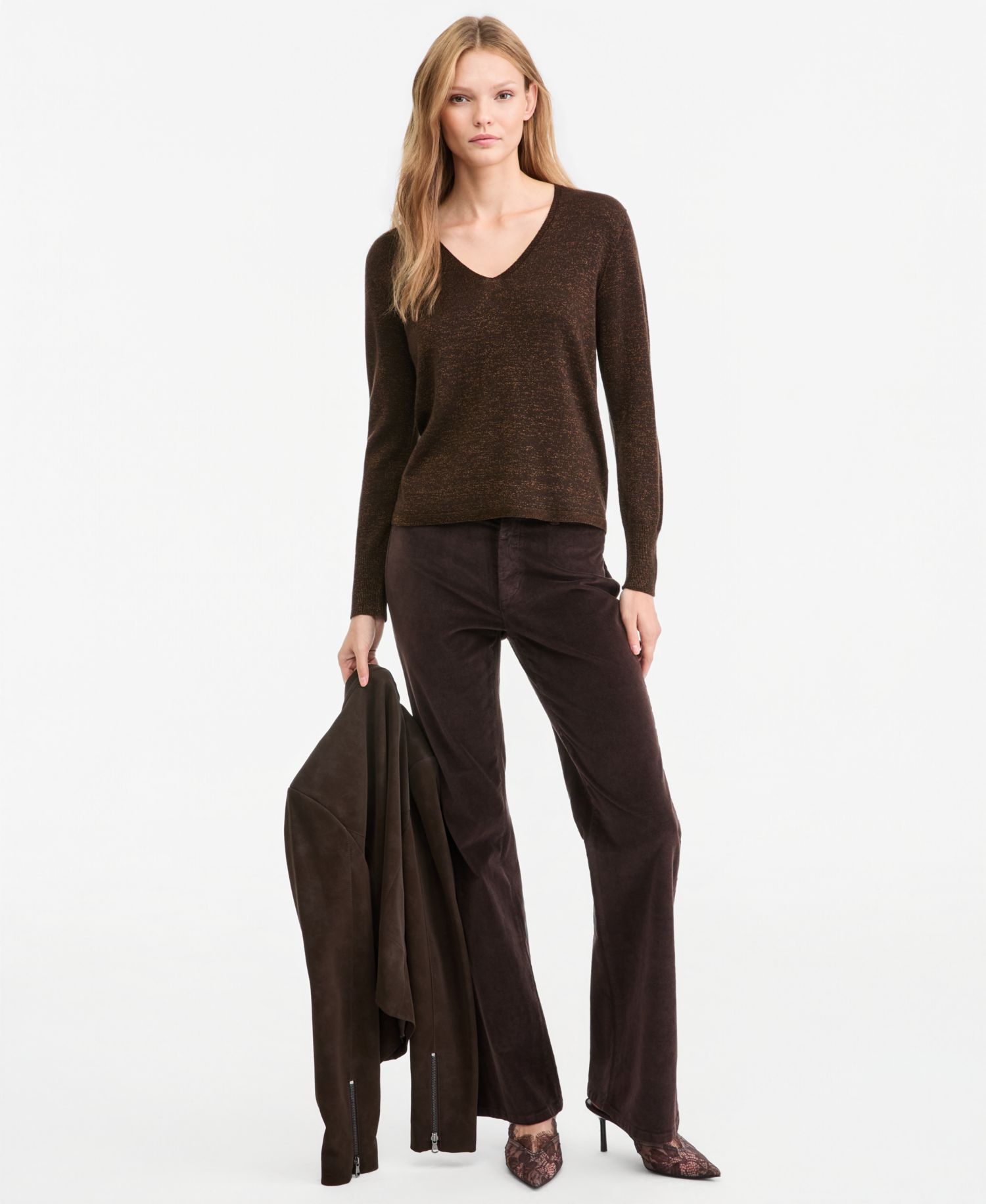 Women's Vinny V-Neck Lightweight Loose Sweater