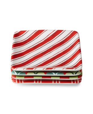 Snowman Delight Canape Plates, Set of 4