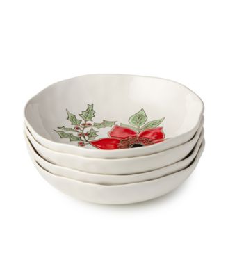Festive Blooms Dinner Bowls, Set of 4