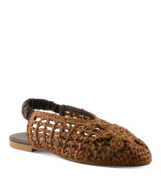 Women's Nantucket Ballet Flats with Breathable Raffia Upper