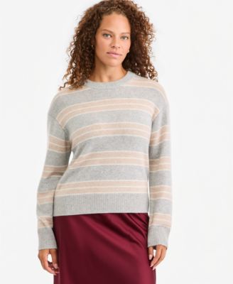 Women's 100% Cashmere Crewneck Relaxed-Fit Sweater