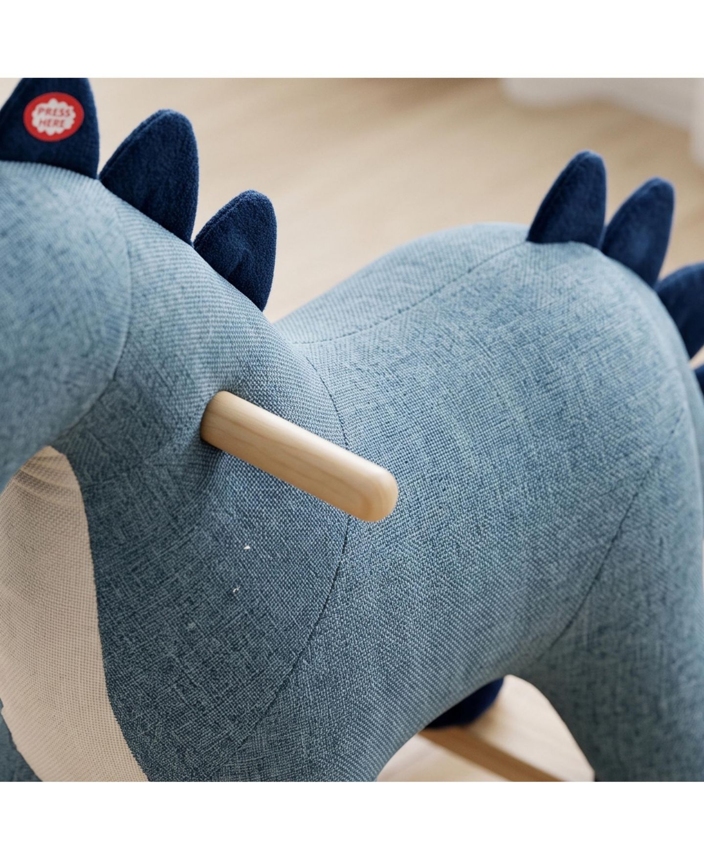 Детская игрушка Qaba Dinosaur Rocking Horse with Realistic Sound, 25.6"L x 14.6"W x 24.4"H, Ages 12-36 Months, цвет: Синий — фото 8