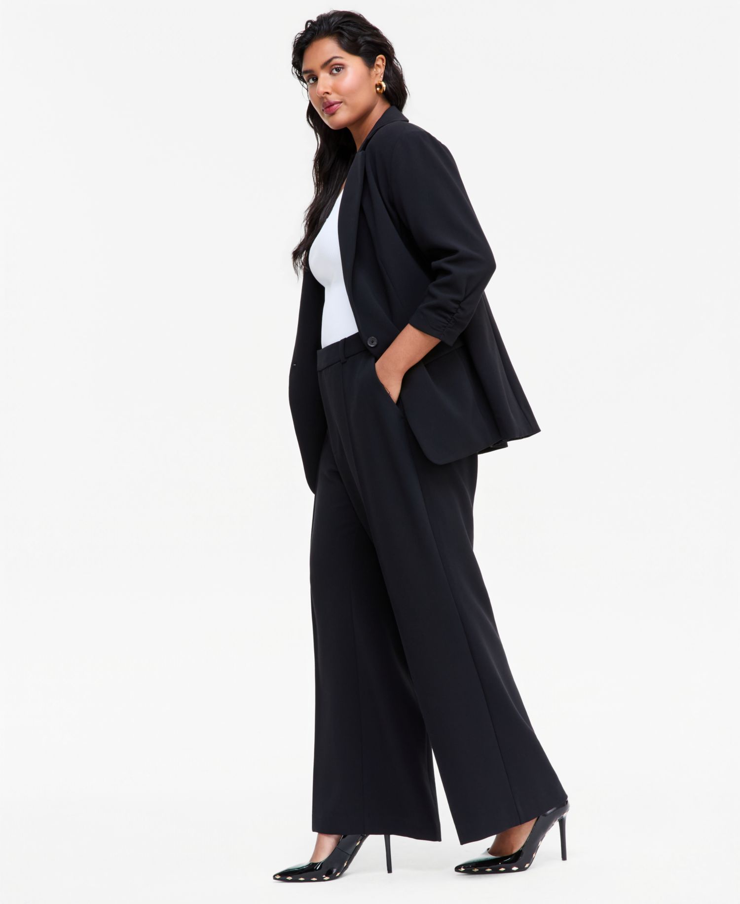 Plus Size High-Waist Bootcut Pants