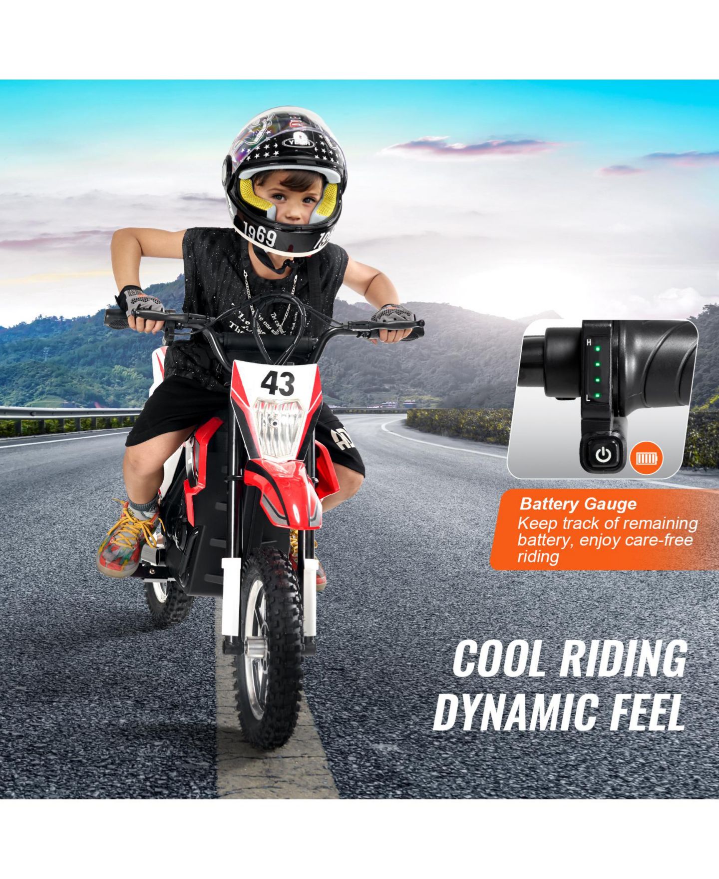 Детские игрушки HONGGE Electric Ride-On Motorcycle 36V Powered 15.5 mph Treaded Tires, 175 lbs Capacity, Ages 14+, цвет: Чёрный — фото 9