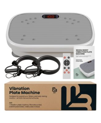 Vibration Plate Exercise Machine with Resistance Bands, Remote and Bluetooth Speaker for Home Fitness and Lymphatic Drainage