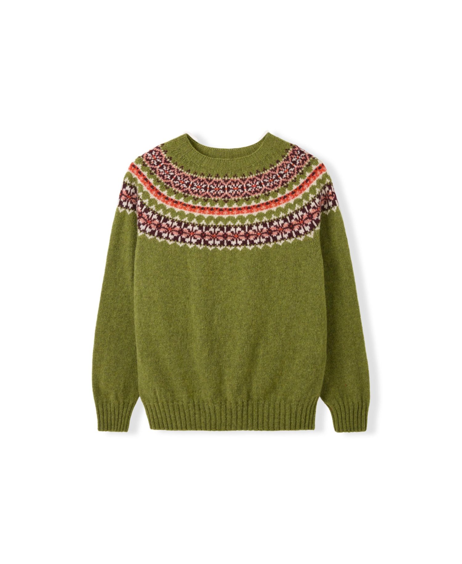 Women's Highlands Fair Isle Long-Sleeve Crewneck Sweater