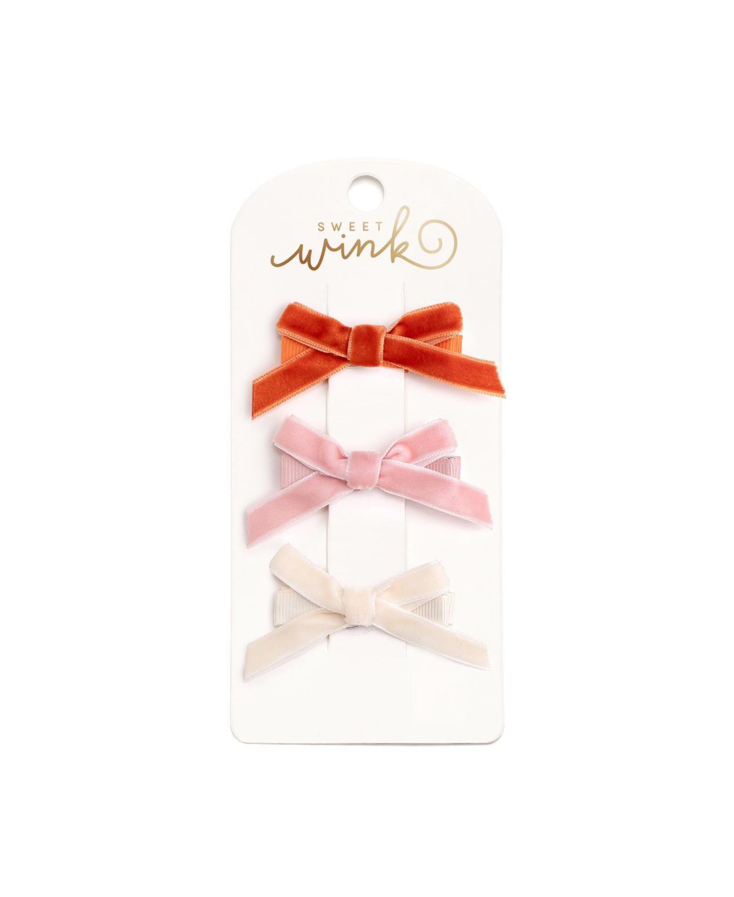 Аксессуары для волос Sweet Wink Mini Velvet Bow Clip Set для девочек, цвет: Разноцветный — фото 1