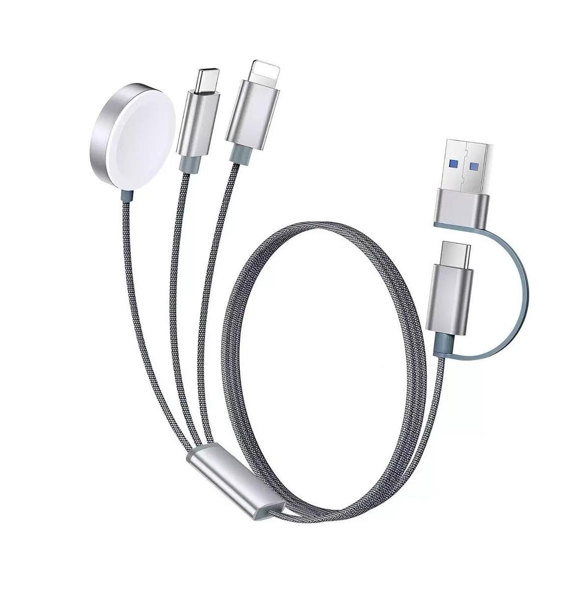 Artudatech 3-in-1 Charging Cable 15W 4ft for iPhone, Apple Watch, AirPods