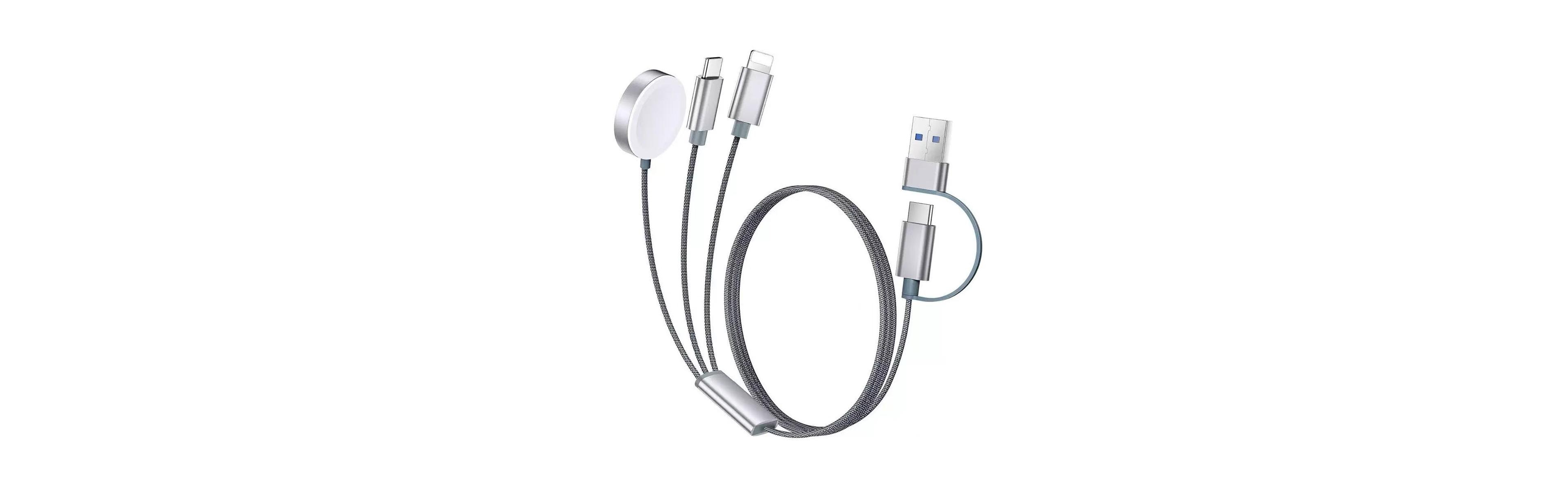 Artudatech 3-in-1 Charging Cable 15W 4ft for iPhone, Apple Watch, AirPods
