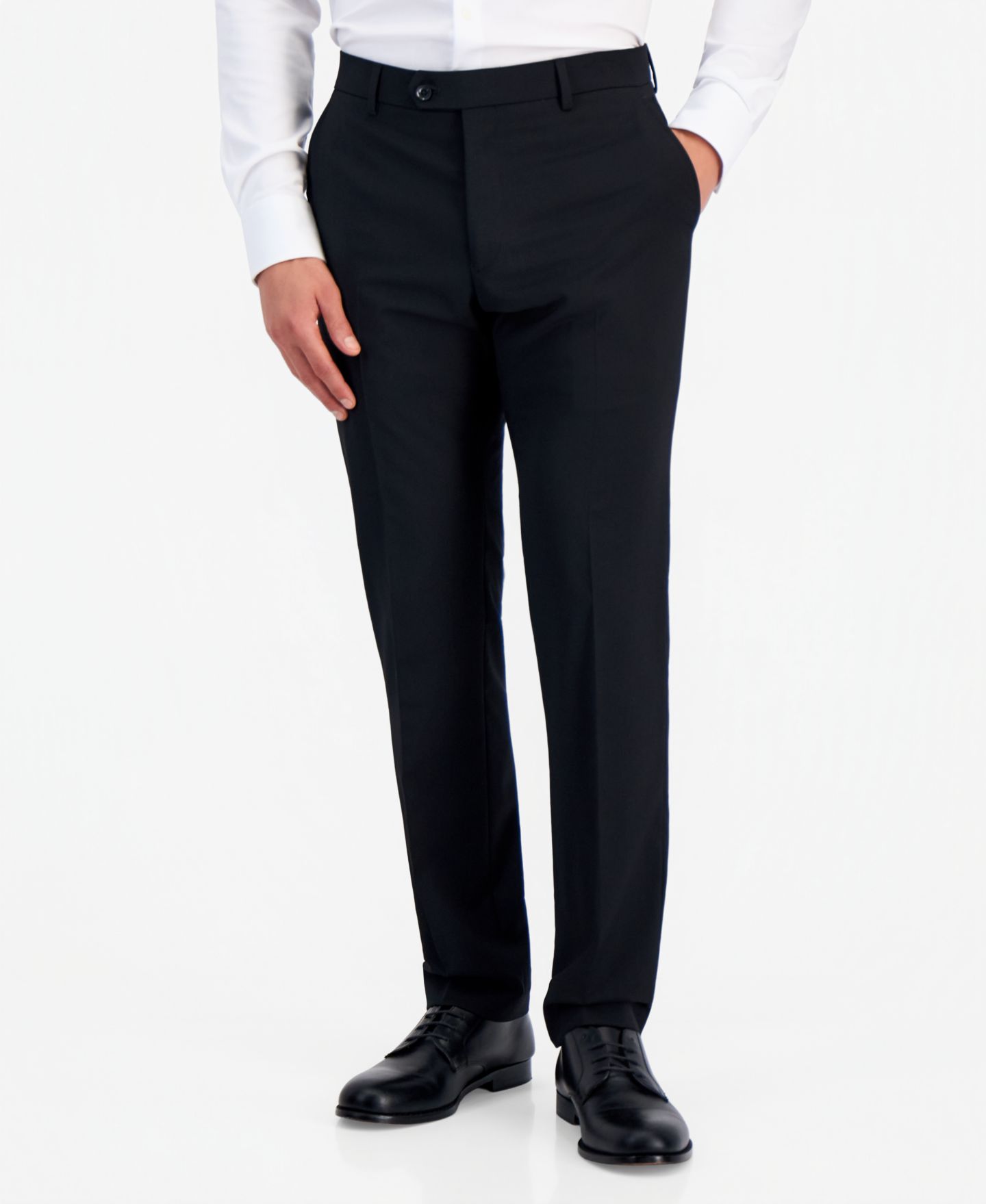 Мужские брюки Tommy Hilfiger Modern-Fit Wool TH-Flex Stretch Suit Separates, цвет: Чёрный — фото 3