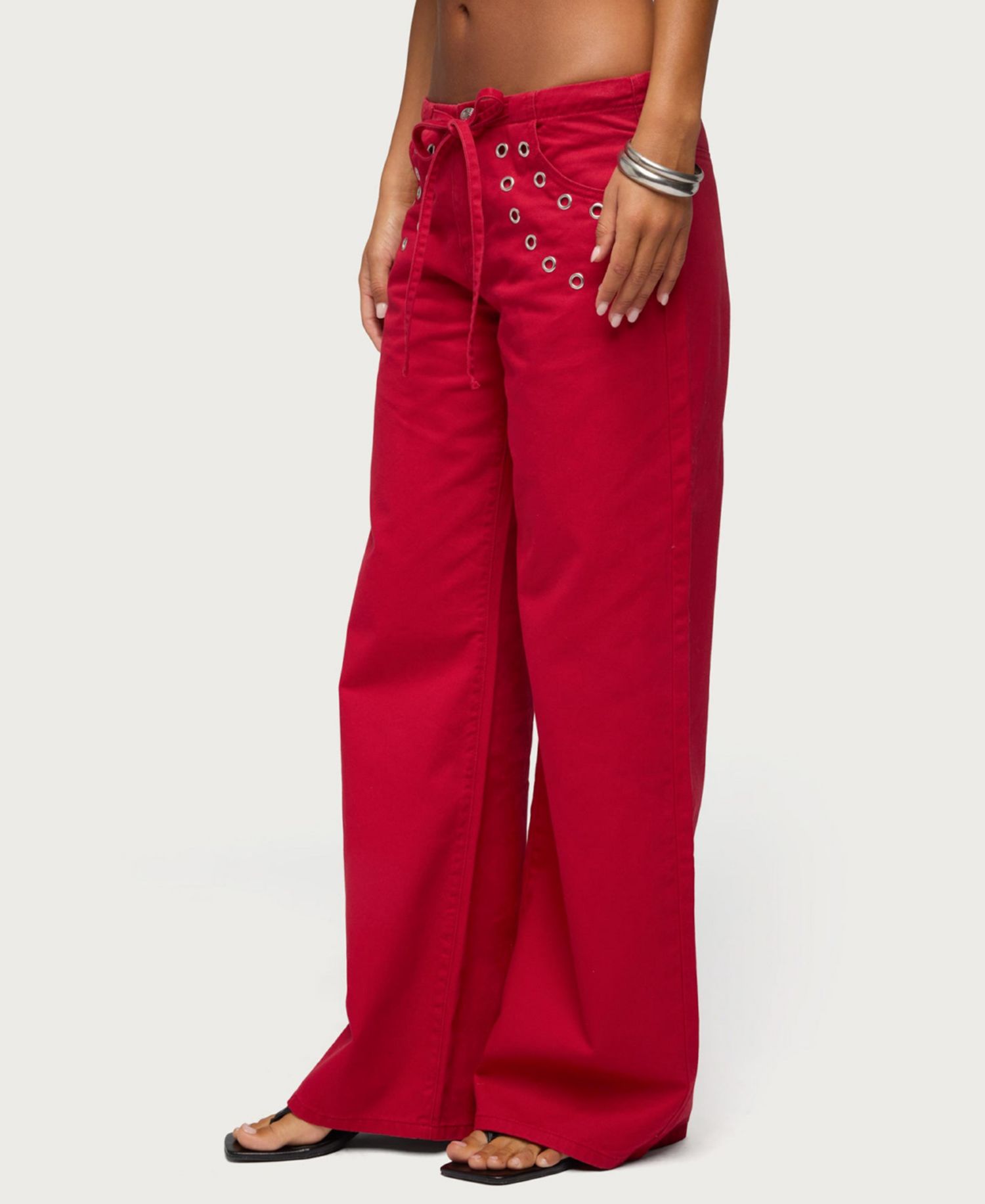 Women's Kala Low-Rise Baggy Grommet Jeans, 31" Inseam