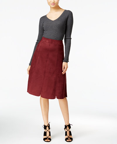 Catherine Malandrino Ribbed Sweater & A-Line Skirt