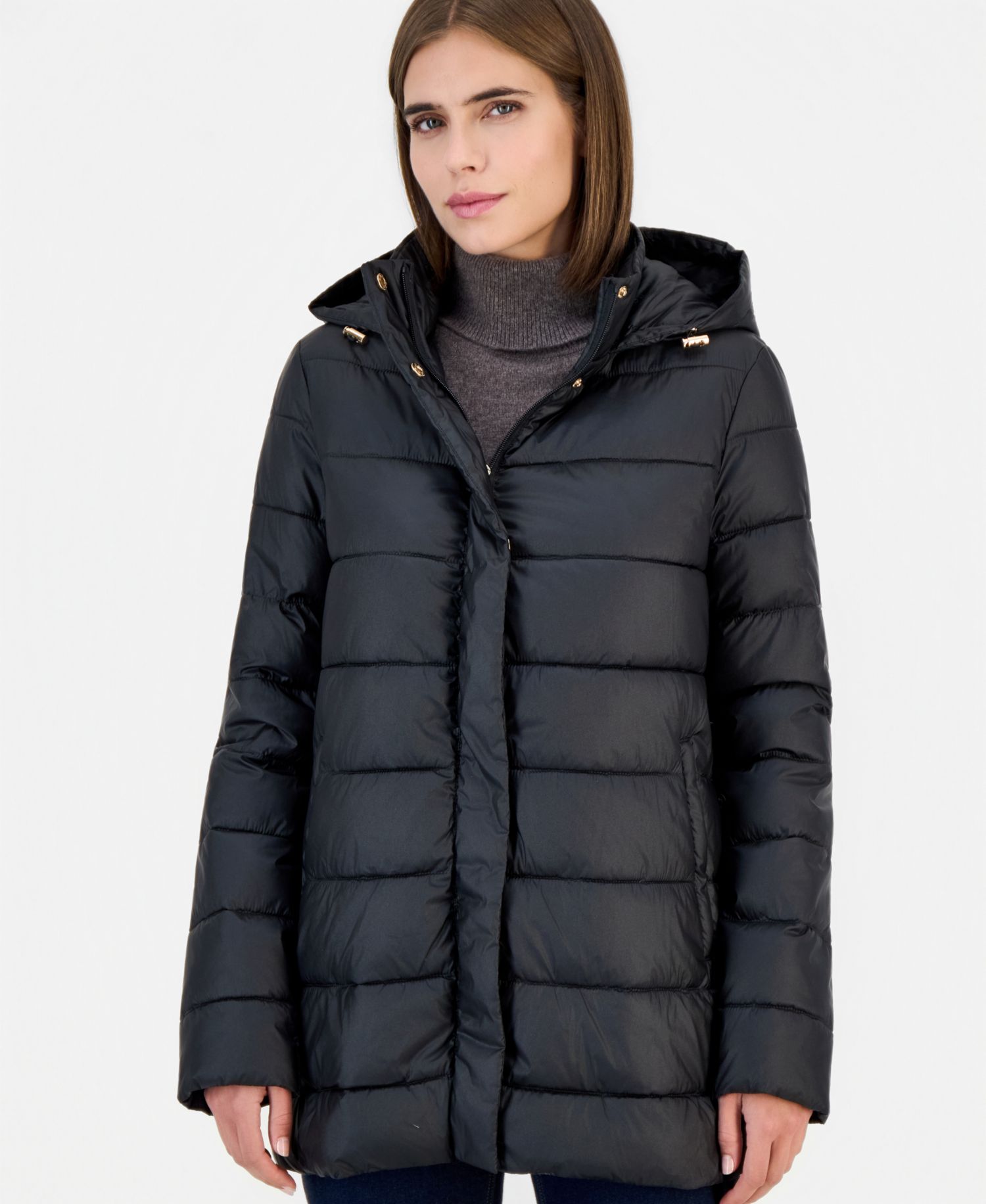 Women's Short Hooded Packable Coat