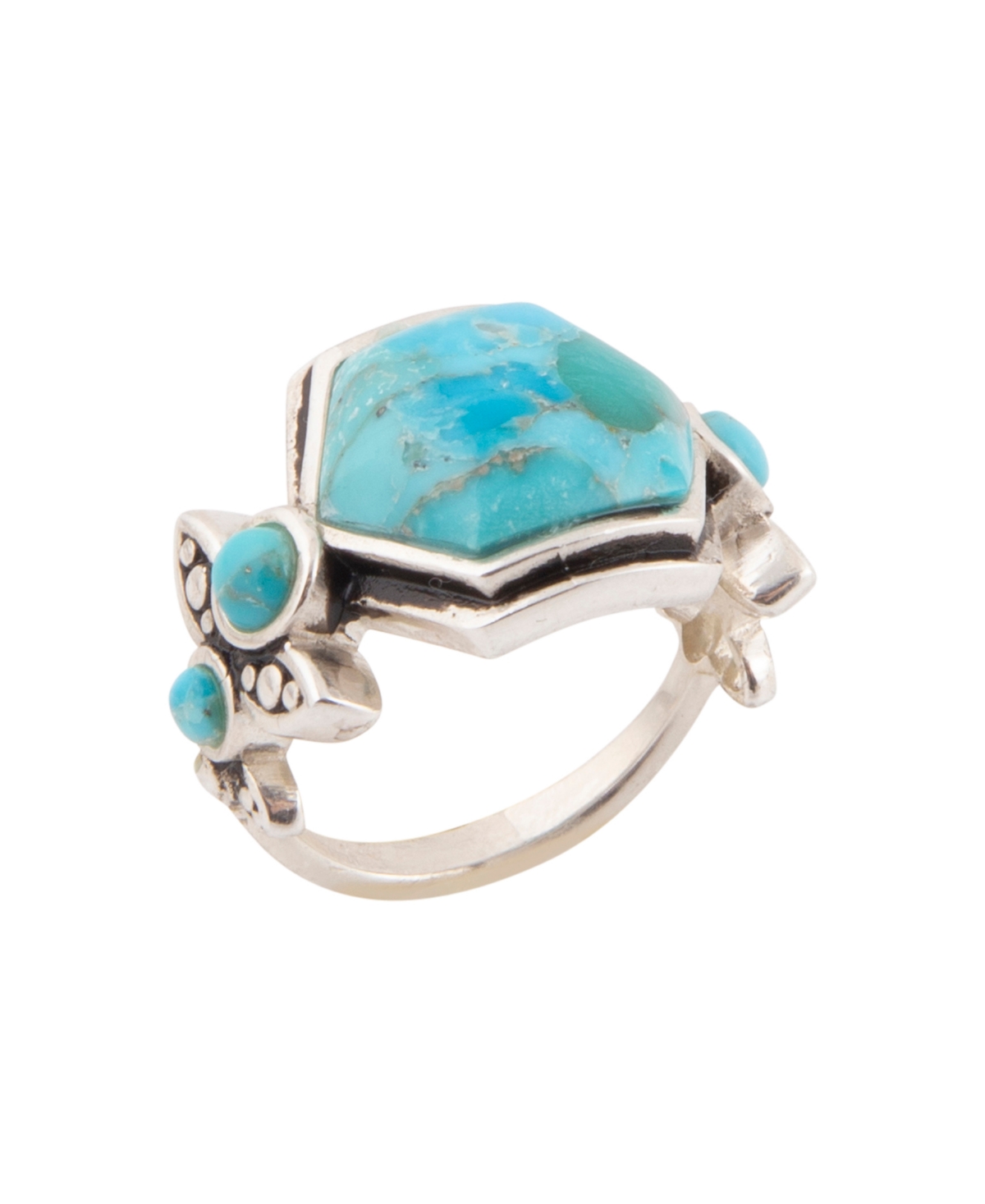 Barse Emile Blue Turquoise and Silver Ring