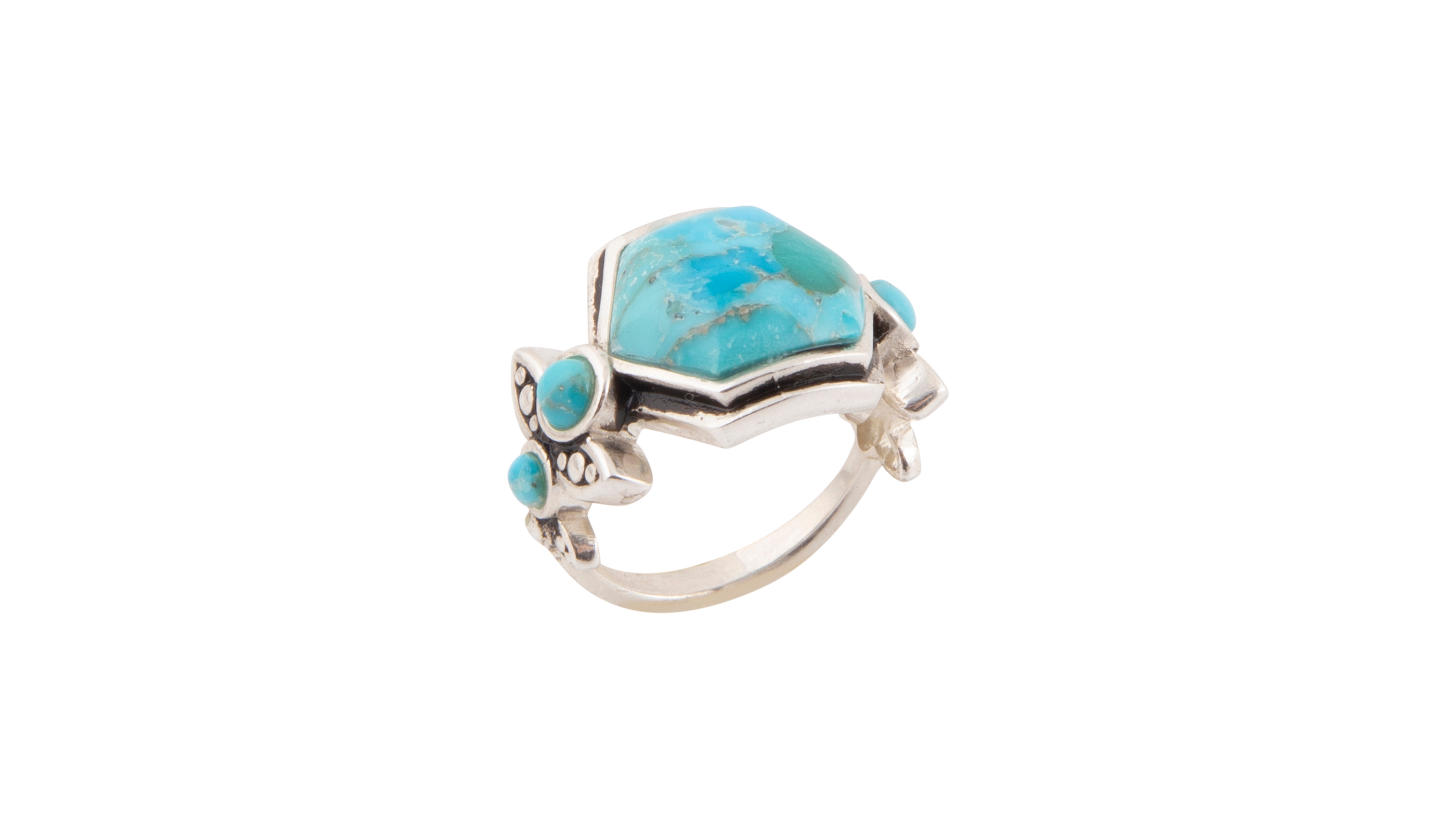 Barse Emile Blue Turquoise and Silver Ring