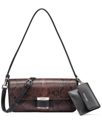 Ingrid Snakeskin Faux Leather Small Shoulder Handbag
