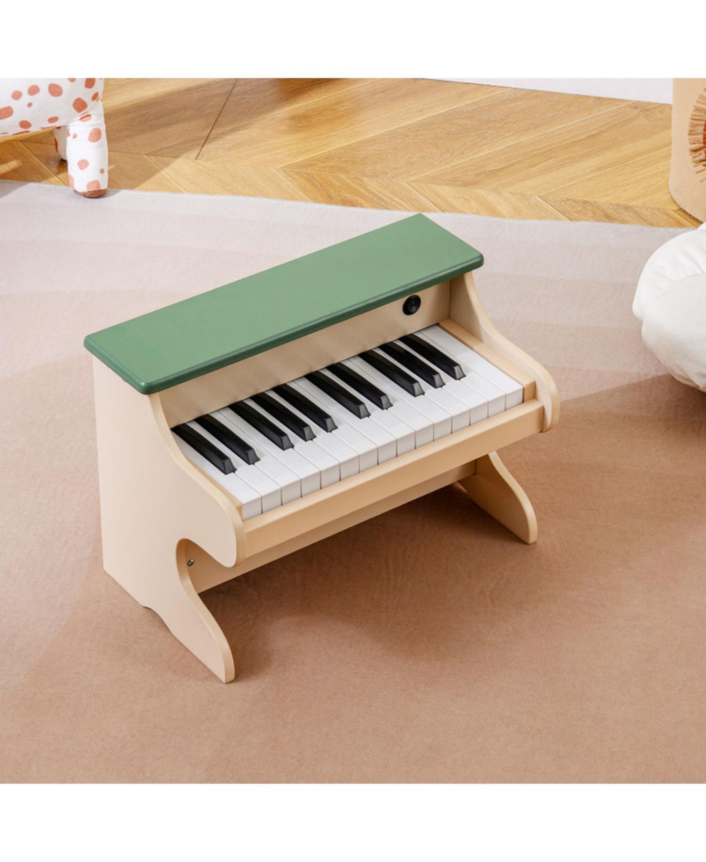 Детские игрушки SUGIFT 25 Keys Wooden Digital Piano Keyboard and Music Stand, 2-Piece Set, Ages 3+, цвет: Зелёный — фото 7