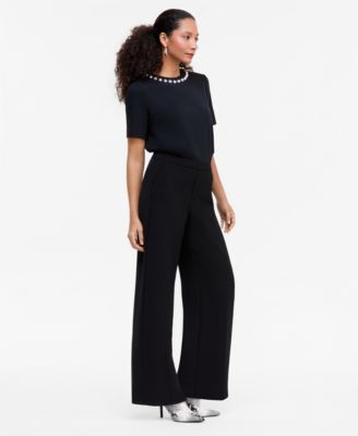 Women's High-Rise Wide-Leg Pull-On Pants