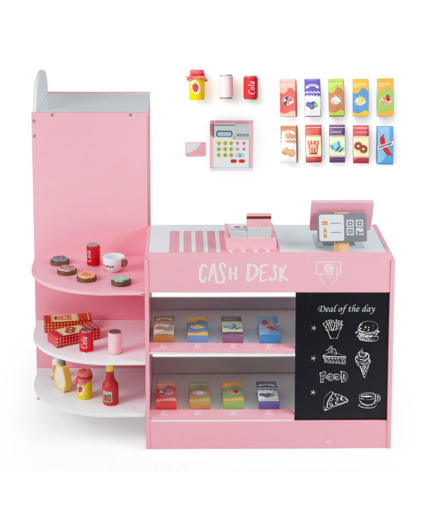 Детский игровой набор SUGIFT Kids Grocery Store Playset with Cash Register and Pos Machine, цвет: Серый — фото 8
