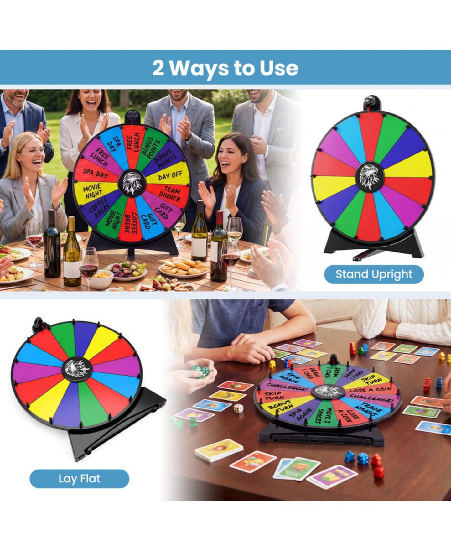 Детские настольные игры SUGIFT Spinning Prize Wheel, 14-Piece Board Game, Ages 8+, цвет: Open Miscellaneous — фото 7