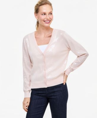 Women's Sequin V-Neck Cardigan