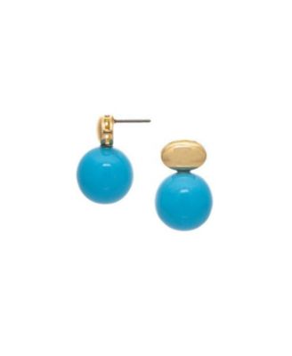 18K Gold Plated Turquoise Bubble Drop Earrings