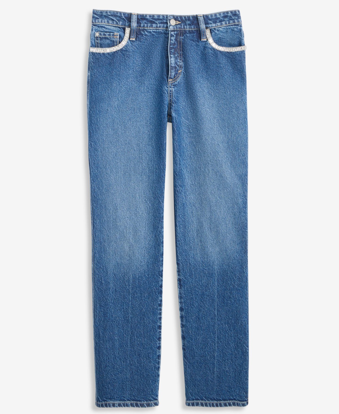 Женские джинсы I.N.C. International Concepts Mid-Rise Slim-Straight Leg Embellished-Pocket, цвет: Варёный — фото 5