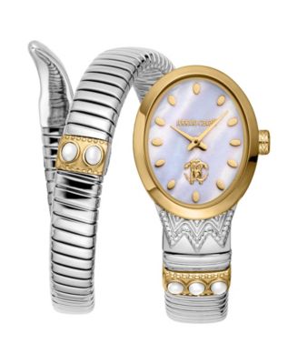 Women's Serpente Ornato Quartz Two Tone Stainless Steel Bracelet Watch