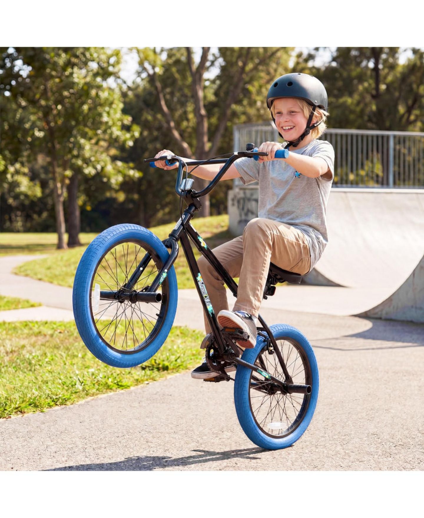 Детская игрушка SUGIFT 20" Trick Bicycle with 360-Degree Steering, Carbon Steel Frame, 7" Adjustable Seat, Ages 8-12, цвет: Тёмно-синий — фото 9