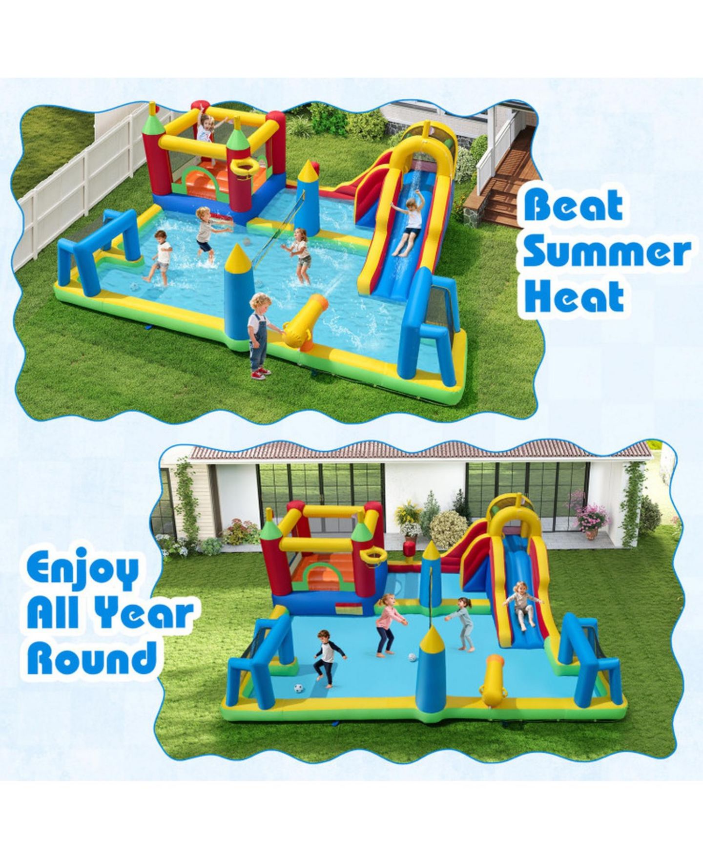 Детская игрушка SUGIFT 9-in-1 Inflatable Water Slide Bounce House (197" x 161" x 75"), Accommodates 2 Kids, Ages 3-12, цвет: Open Miscellaneous — фото 7