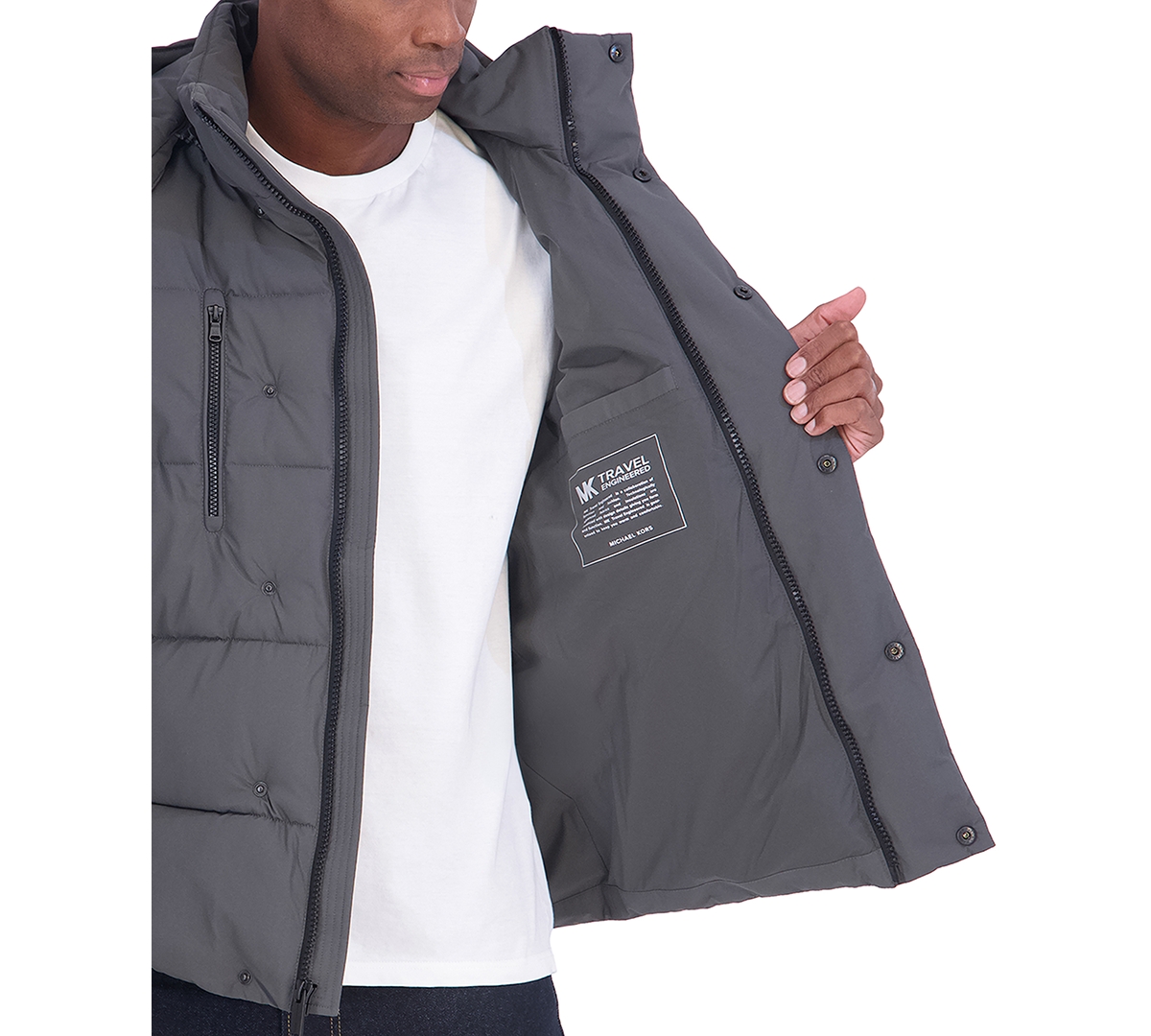Michael Kors Men's Logo Parka Regular-Fit Jacket