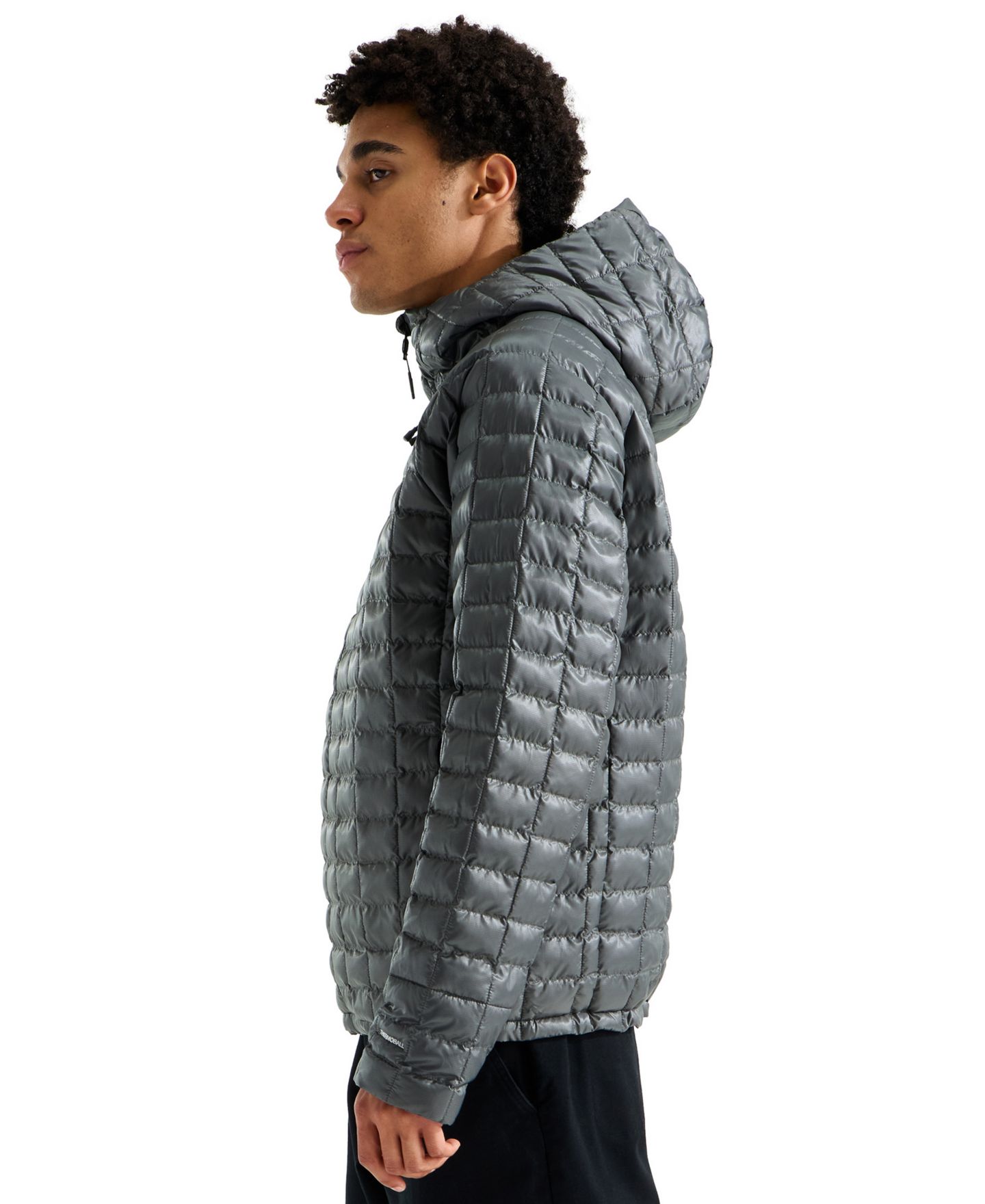 Мужская куртка The North Face Thermoball Packable Hooded, цвет: Чёрный — фото 6