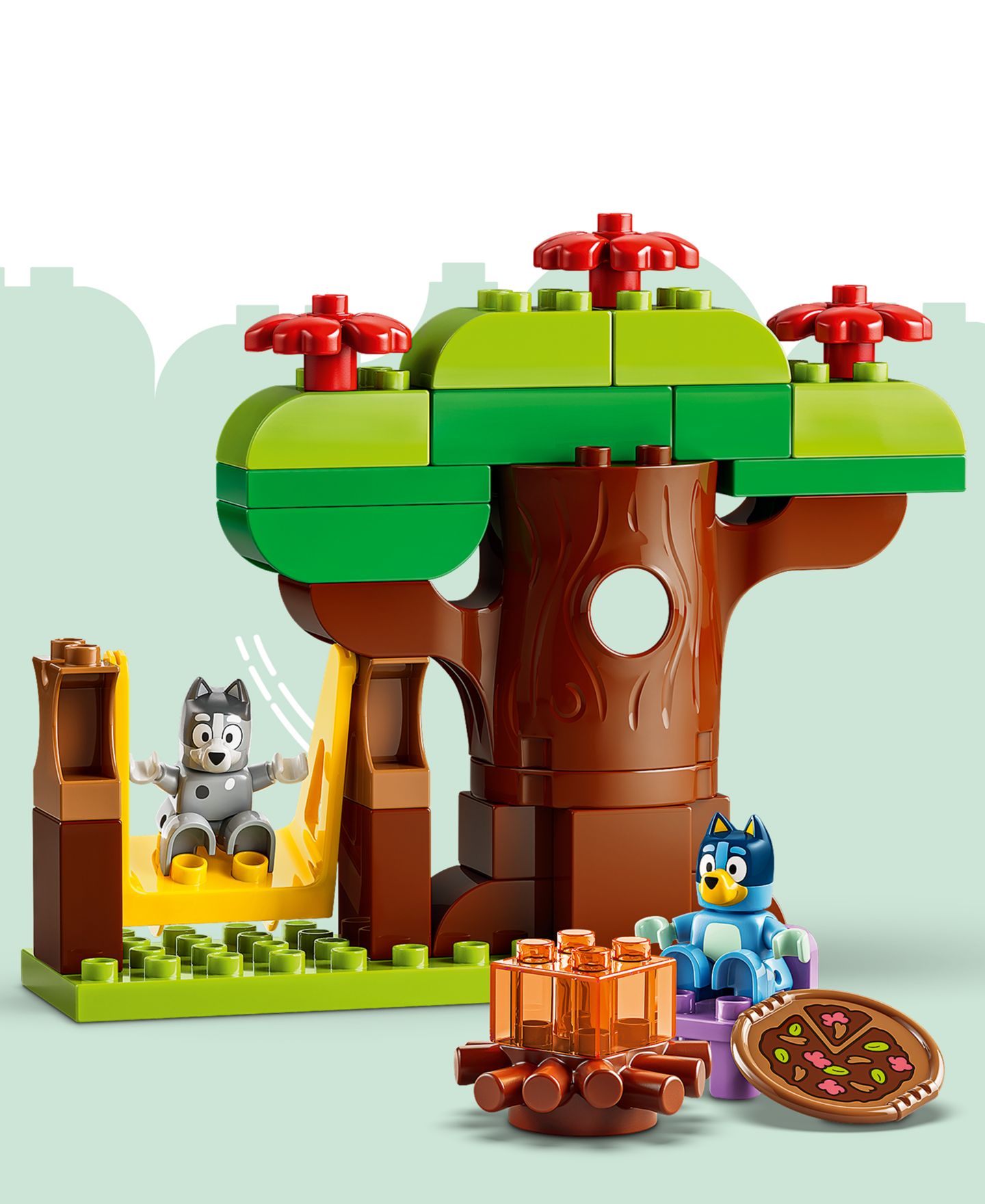 Детские конструкторы LEGO® Duplo Bluey Pizza Girls with Muffin and Bluey 10469, 44 Pieces — фото 6
