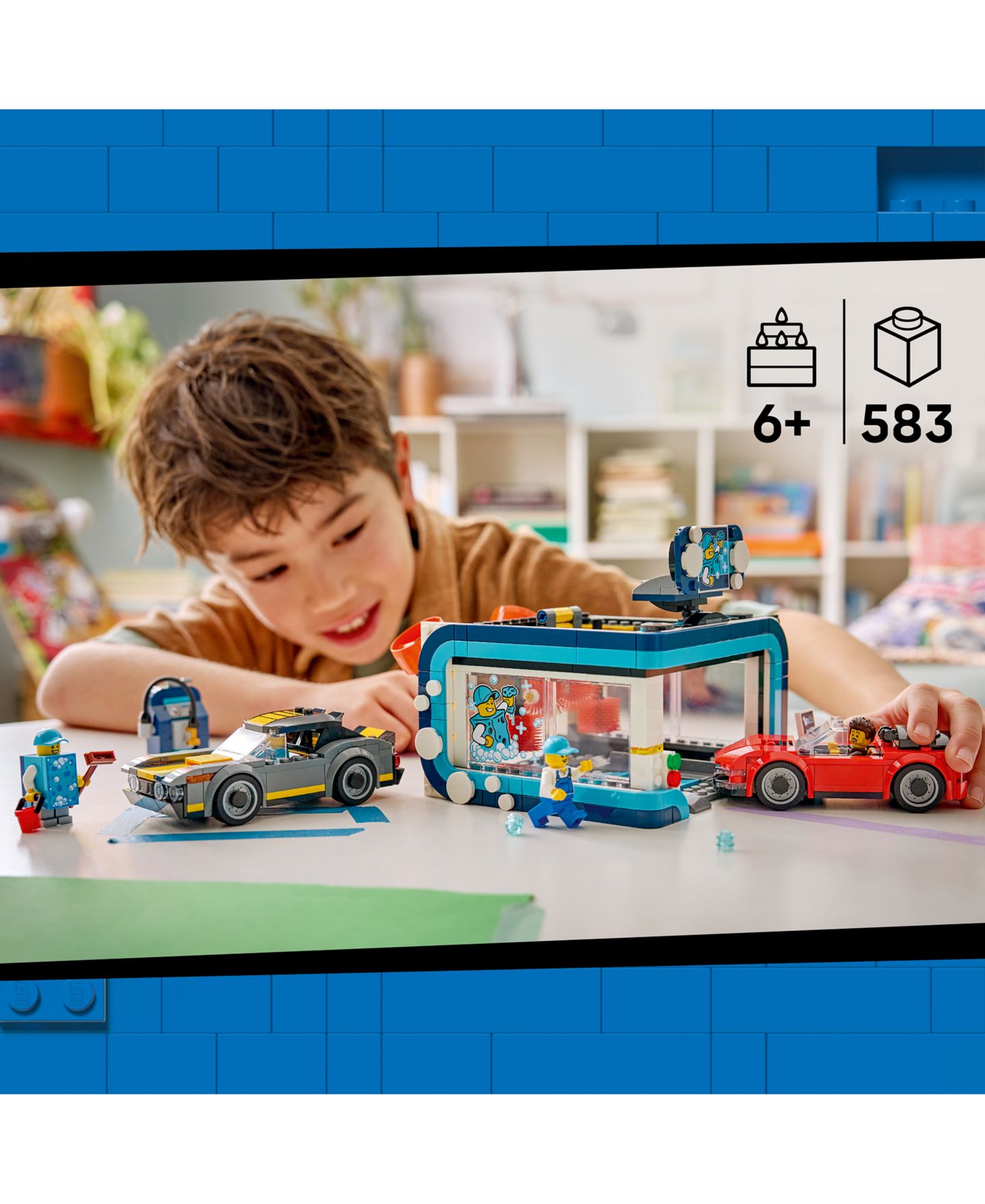 Детские конструкторы LEGO® City Drive-Through Car Wash Toy 60497, 583 Pieces — фото 3