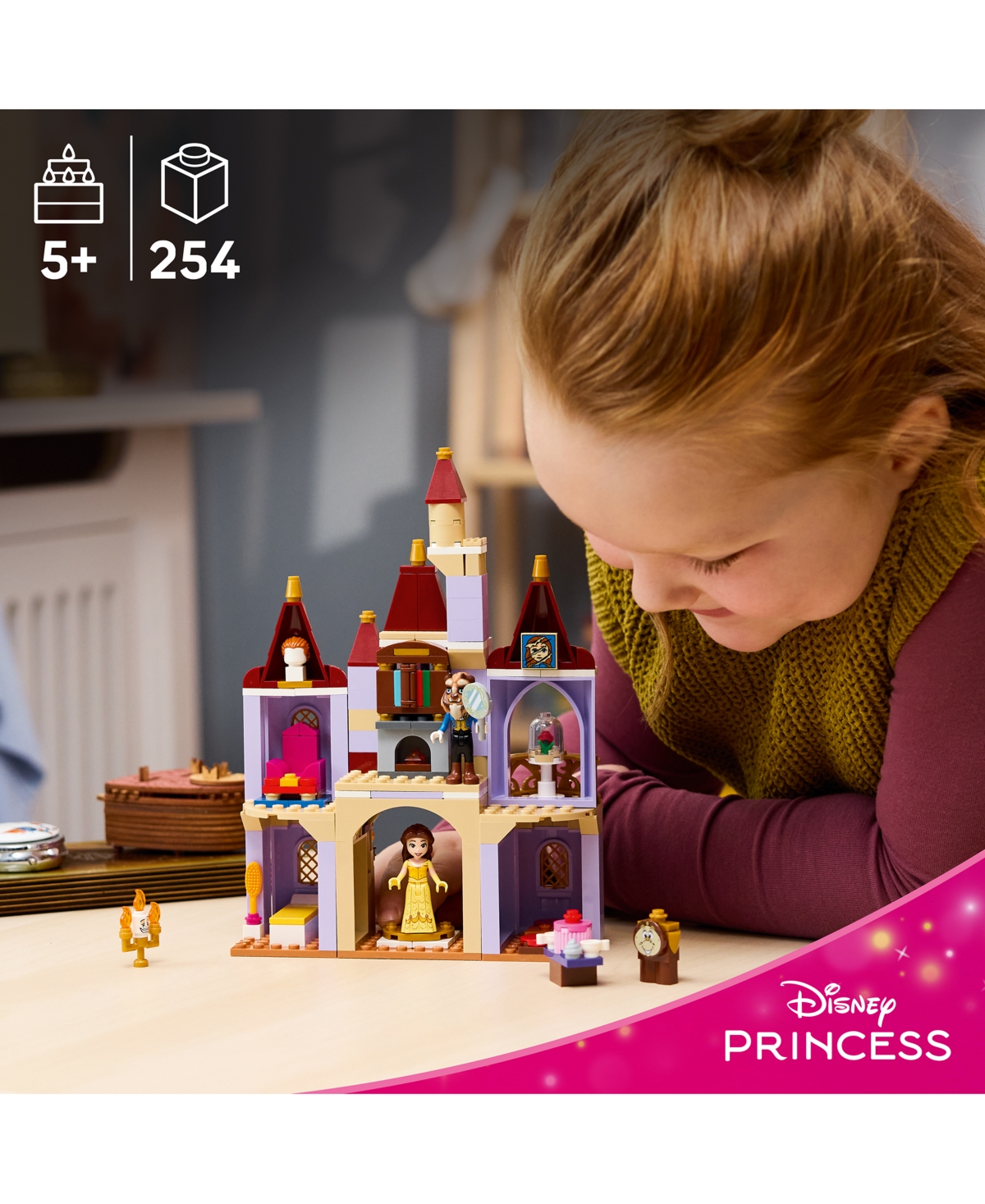 Lego Disney Princess Belle the Beast's Enchanted Castle 43289 254-Piece Building Set, Ages 5+