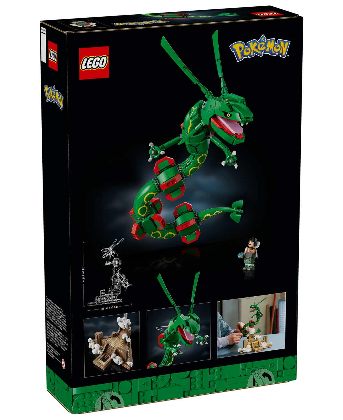 Lego Pokemon Rayquaza Posable Display Building Set 72168, 1083-Piece, Ages 18+