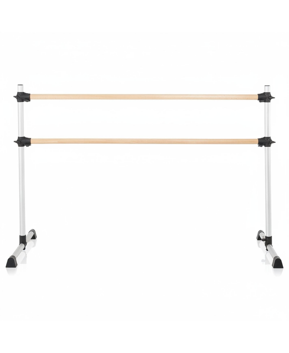 Sugift 6 Ft Double Ballet Barre Freestanding Portable Height Adjustable Anti-Wobble for Pilates Workout
