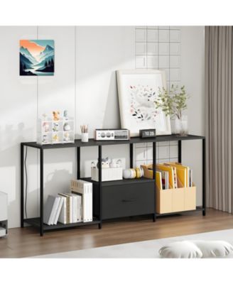Modern 55" TV Stand with LED Lights, Entertainment Center Storage Cabinet for Living Room, Fits TVs Up to 55 Inches