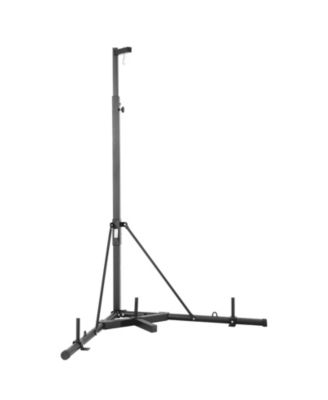 Adjustable Steel Punching Bag Stand with Weighted Base Holds Up to 140 lbs for Home Gym
