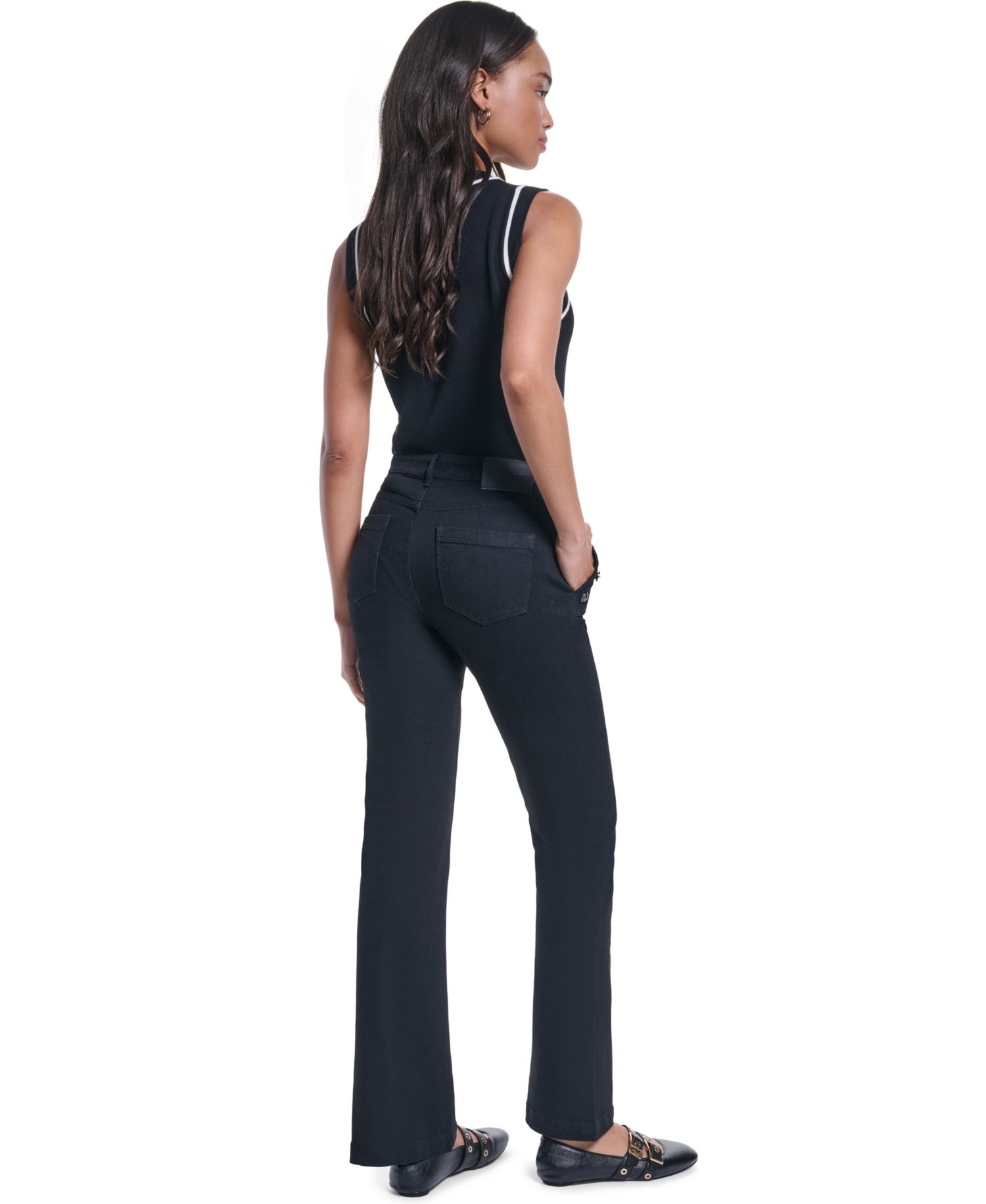 Women's Sailor Denim Flare High-Waisted Jeans
