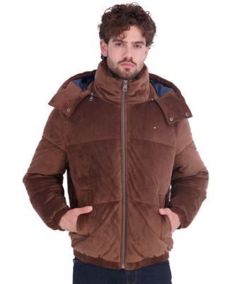 Men's Potter Cord Puffer Hooded Jacket