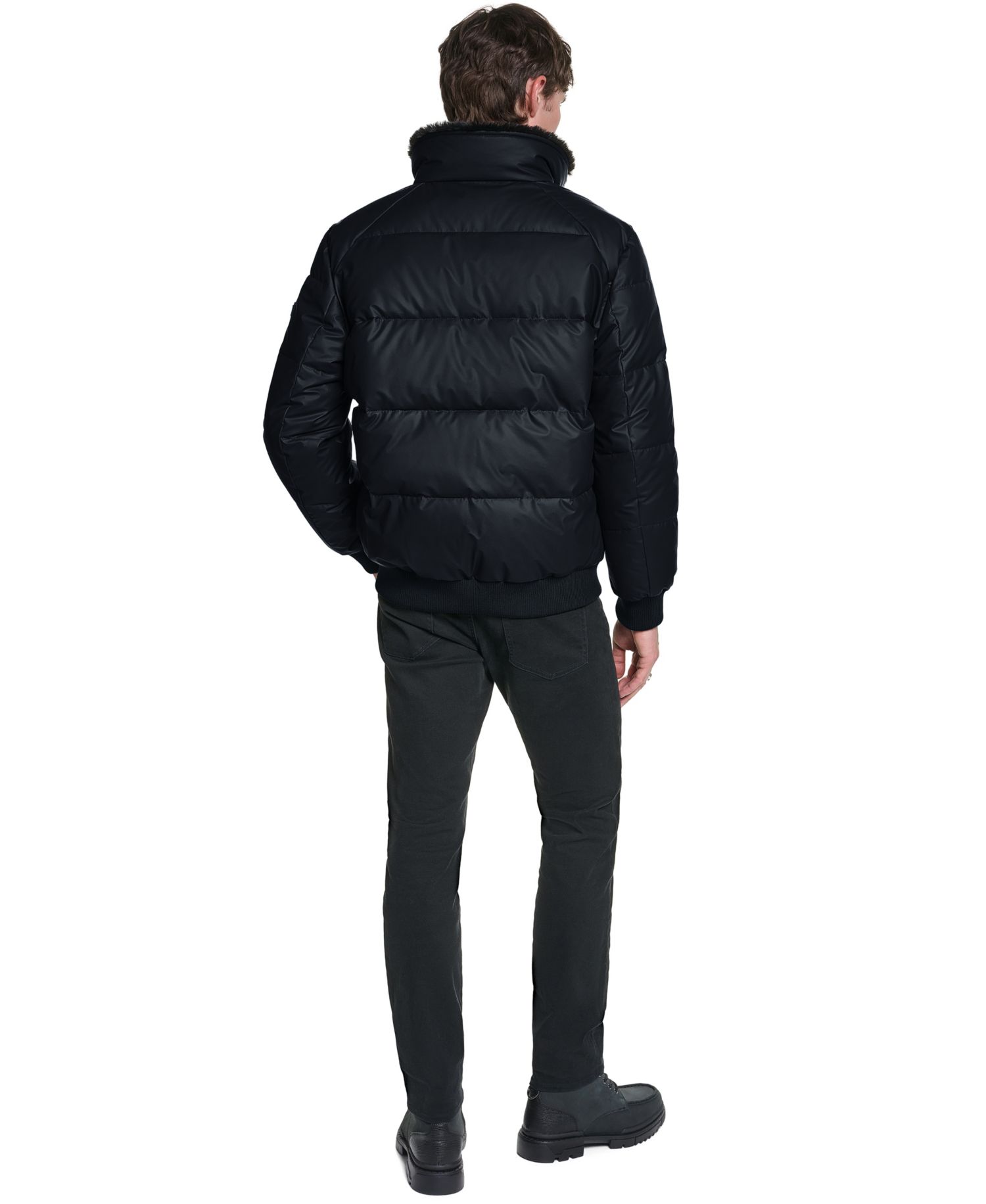 Men's Bomber Jacket with Sherpa Collar