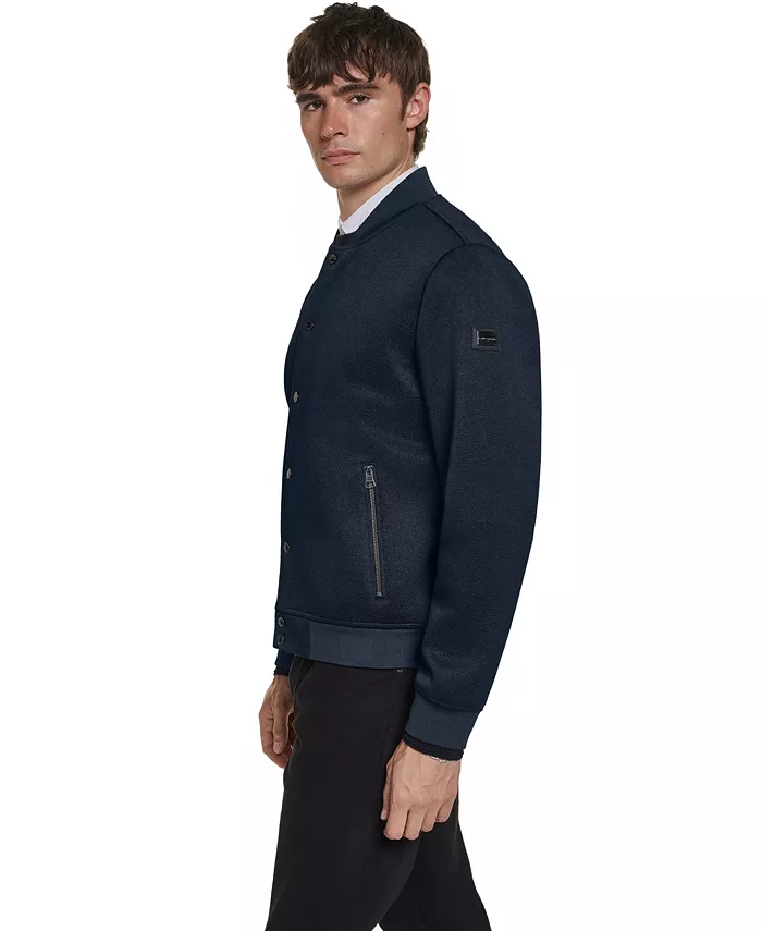 Men's Textured Bomber Jacket - thumbnail 3