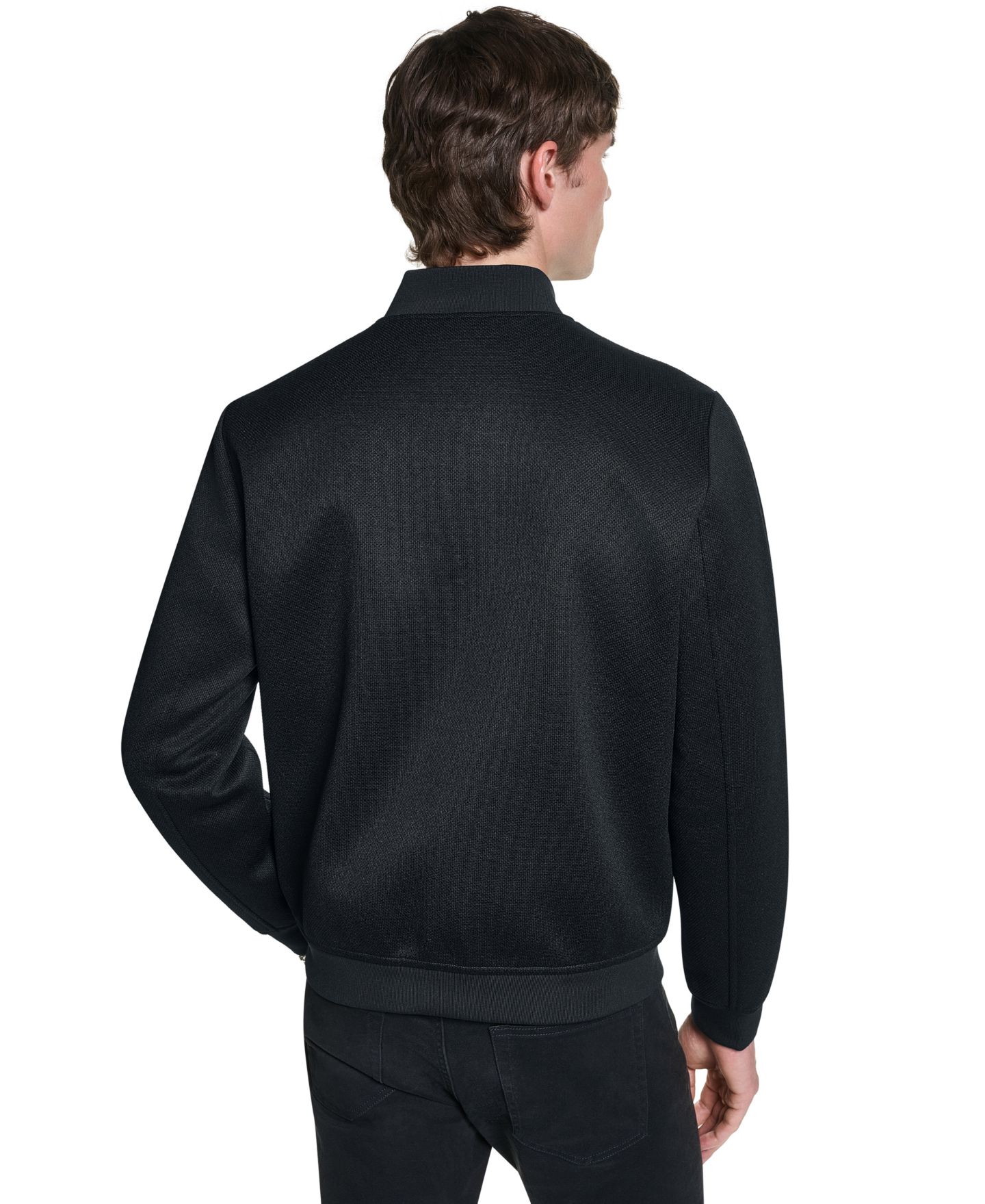 Мужская куртка KARL LAGERFELD PARIS Textured Bomber, цвет: Чёрный — фото 4