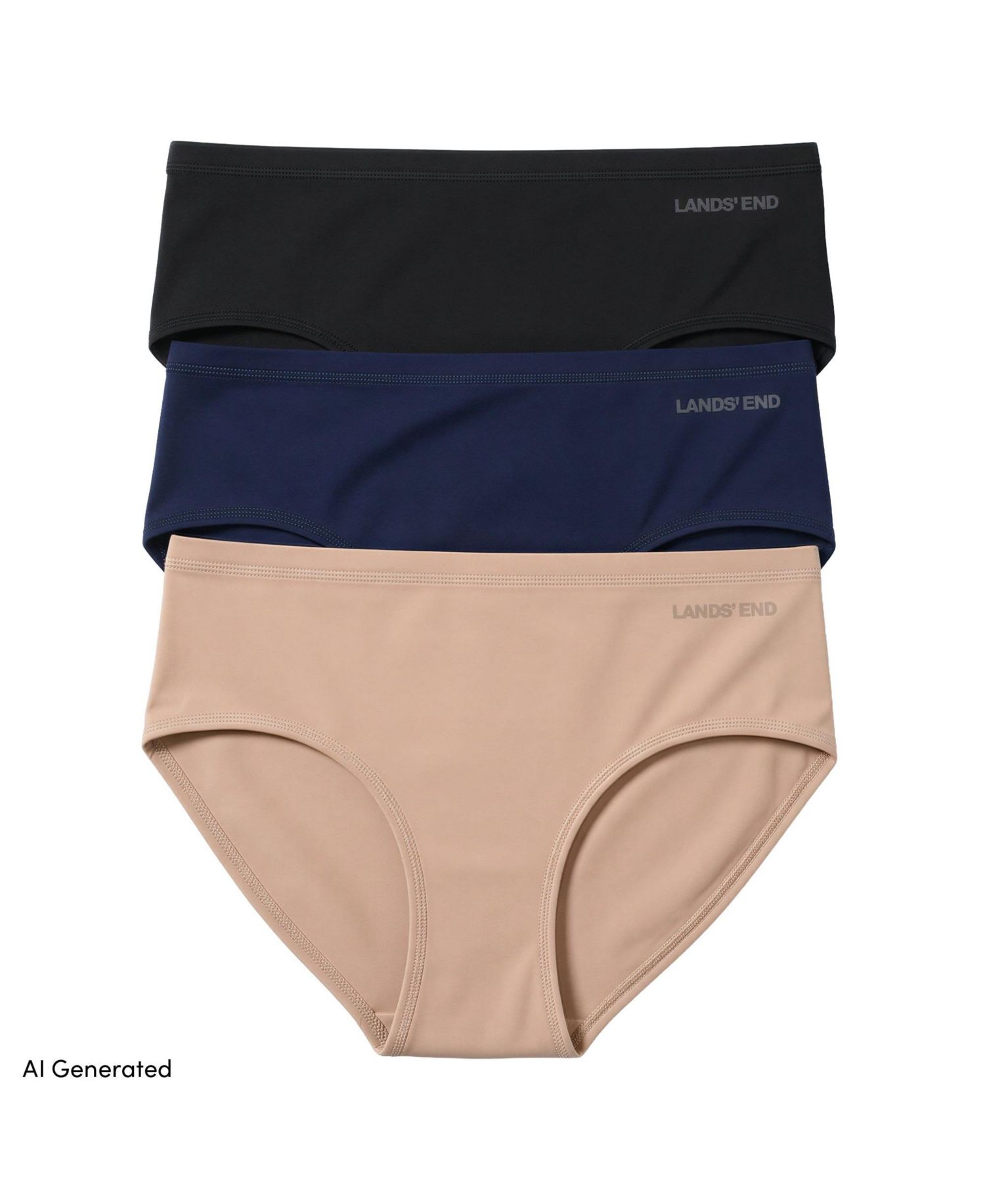 Women's Brief True Solutions Light Weight Microfiber Basics 3 Pack Panties